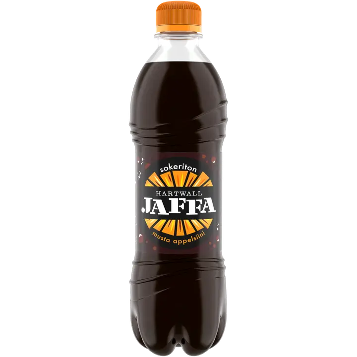 Hartwall Jaffa Musta Appelsiini Sokeriton virvoitusjuoma 0,5 l