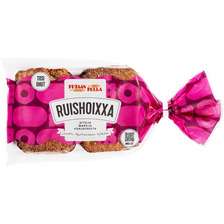 PutaanPulla Ruishoixxa 6 kpl/200g halkaistu täysjyväruispalaleipä