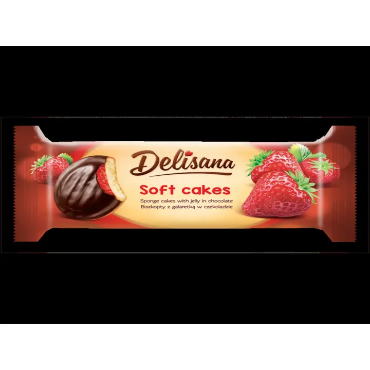 Delisana Soft Cakes pehmeä leivoskeksi mansikka 135g