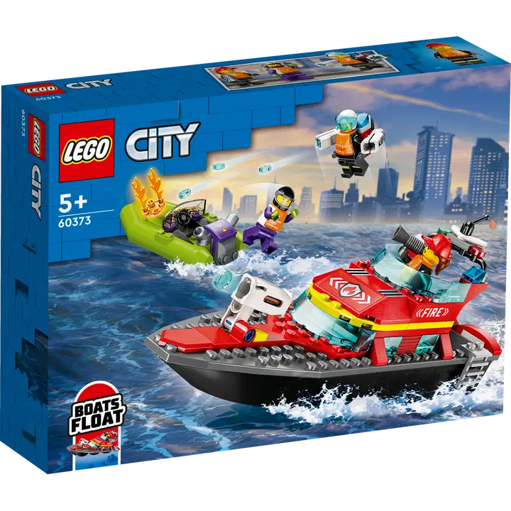 LEGO City Fire 60373 - Palokunnan pelastusvene