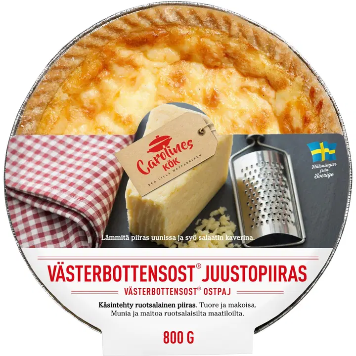 Carolines kök Västerbottensost® juustopiiras valmisruoka 800 g