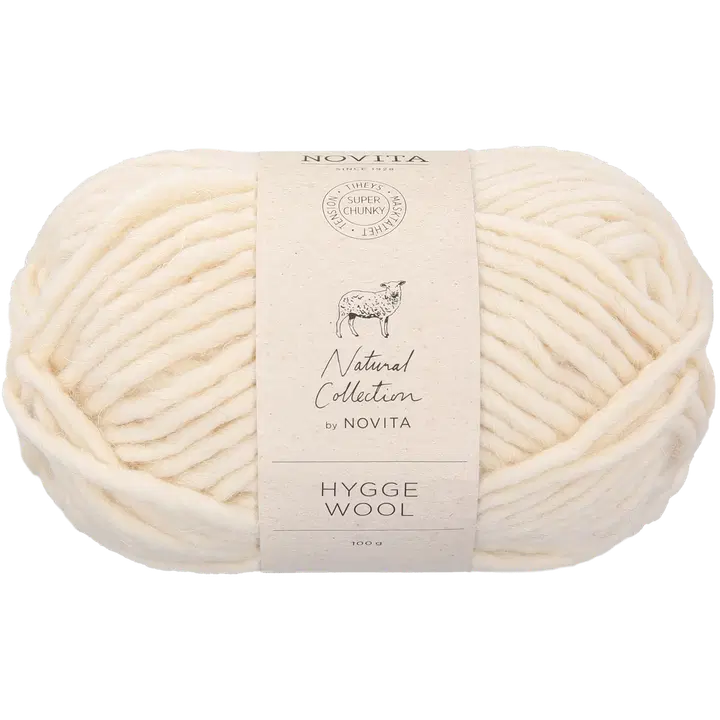 Novita Hygge Wool lanka 100 g 010 luonnonvalkoinen