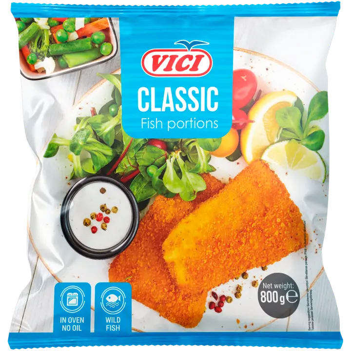 Paneeritud kala hakitud fileest, 800g