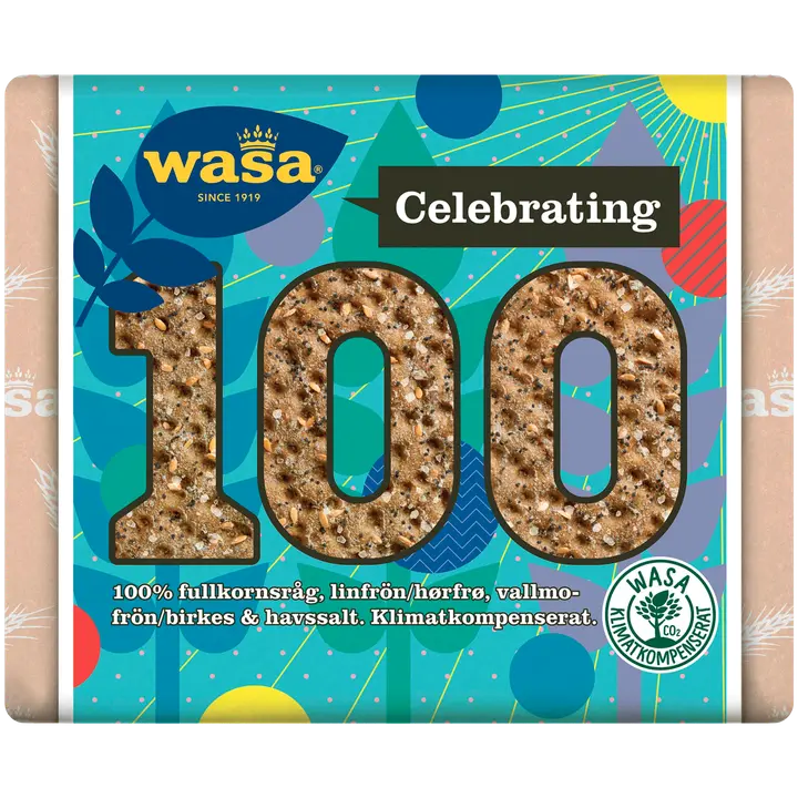 Wasa 245g 100 vuotta Siemenet & Merisuola Näkkileipä