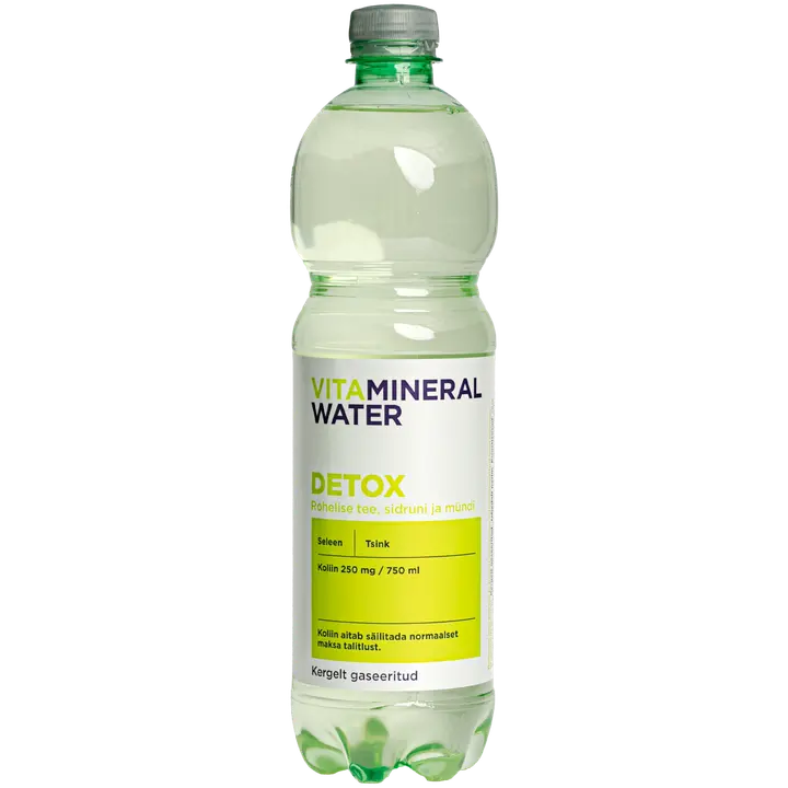 Vitamineral Detox rohelise tee, sidruni ja mündi maitsega, 750 ml