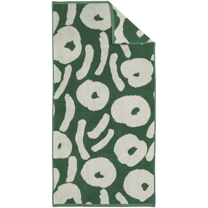 Ratia kylpypyyhe Nuppunen 70x140cm vihreä/valkoinen