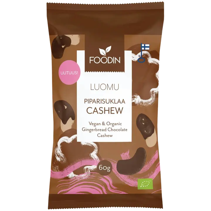 Foodin Piparisuklaacashew, luomu 60g
