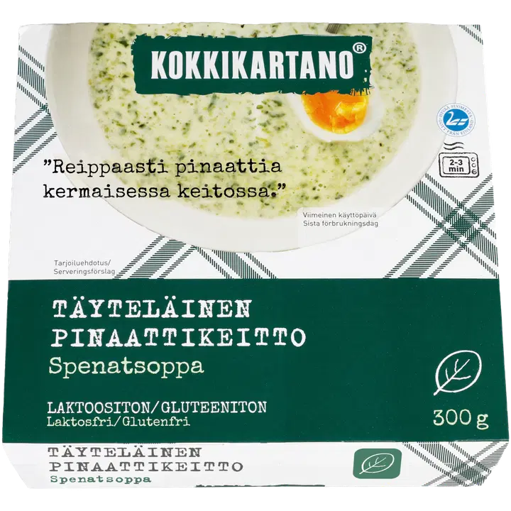 Kokkikartano Täyteläinen pinaattikeitto 300g
