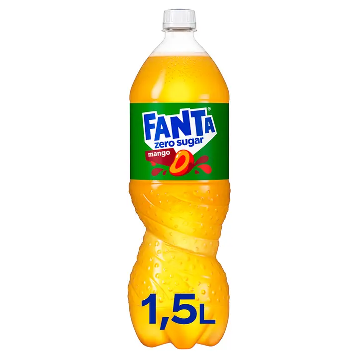 Fanta Mango Zero virvoitusjuoma muovipullo 1,5 L