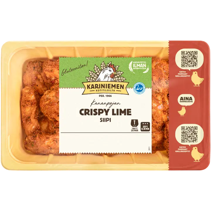 Kariniemen Kananpojan siipi crispy lime n. 1,1 kg
