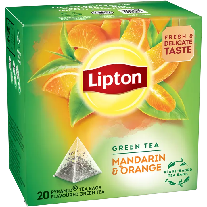 Lipton 20ps Green Mandarin Orange pyramidi vihreä tee