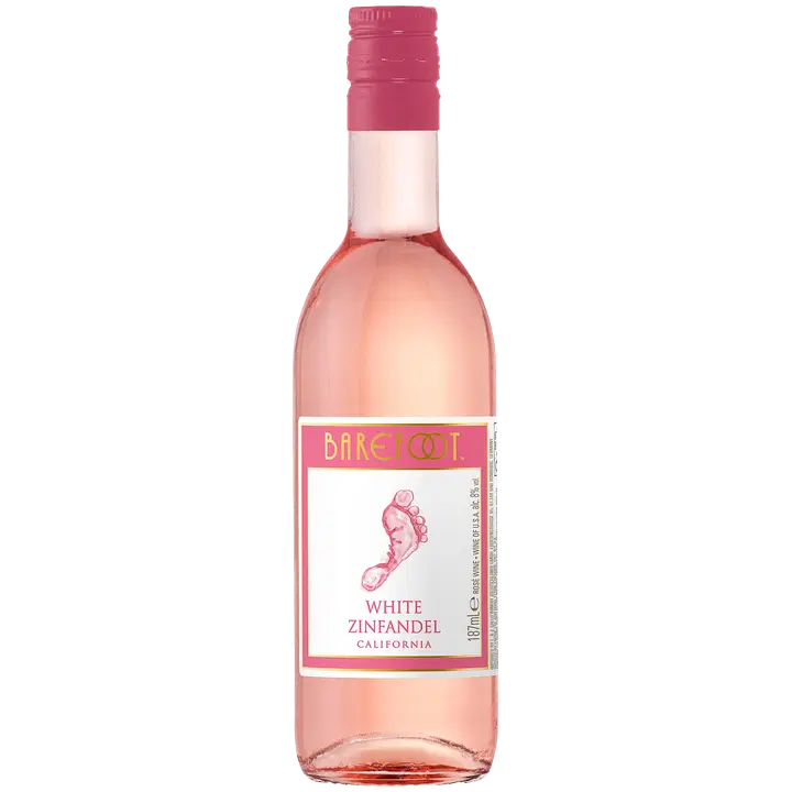 Barefoot white zinfandel roseeviini 8 til- % 0,187 l plo