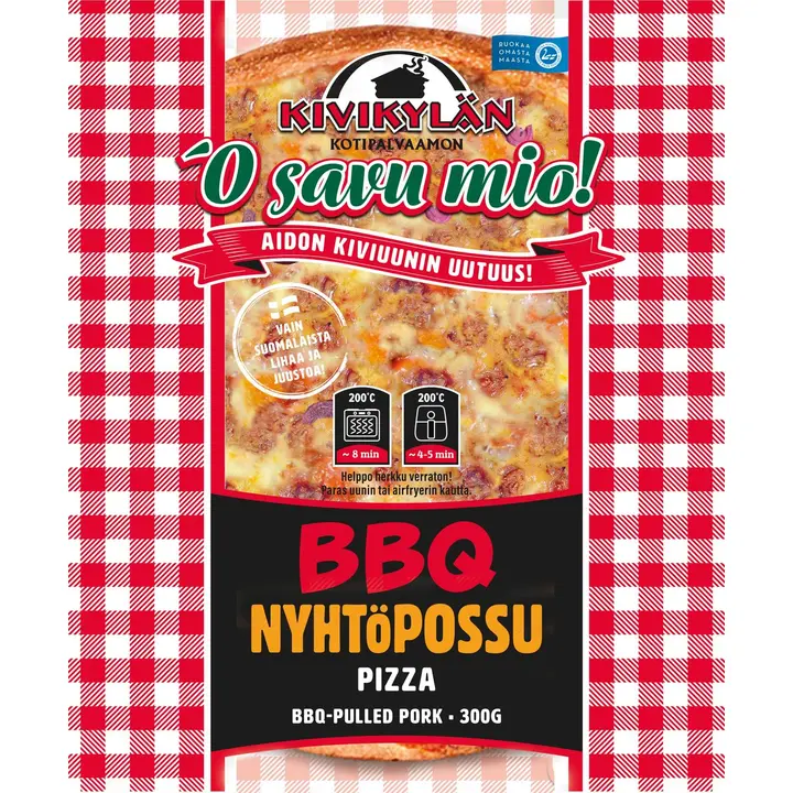 Kivikylän BBQ Nyhtöpossupizza 300g