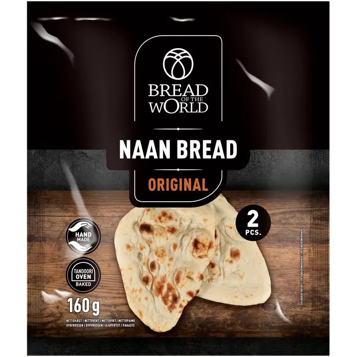 Bread Naan Bread original 2pcs 160g pakaste