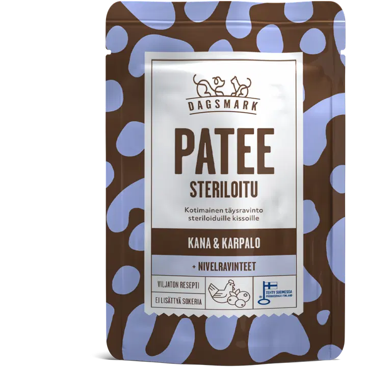 Dagsmark PATEE steriloitu, kana täysravinto aikuisille steriloiduille kissoille 70 g