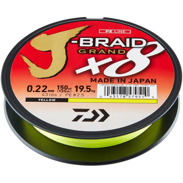 Õngenöör J-Braid Grand X8 13-135YEL