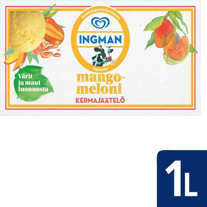Ingman Mango-Meloni Jäätelö 1000ml/489g