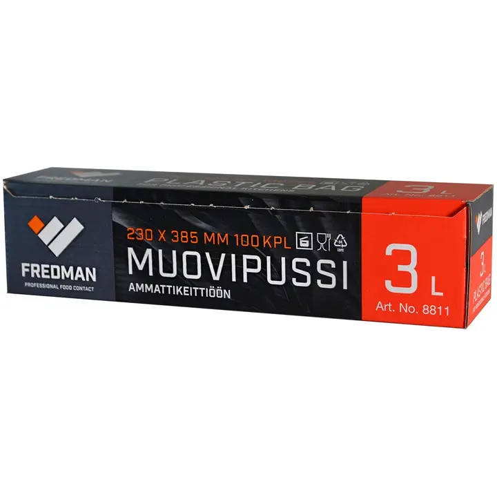 Fredman muovipussi 3l x 100kpl