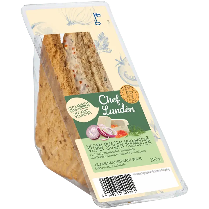 Chef Lunden Vegan Skagen kolmioleipä 150g