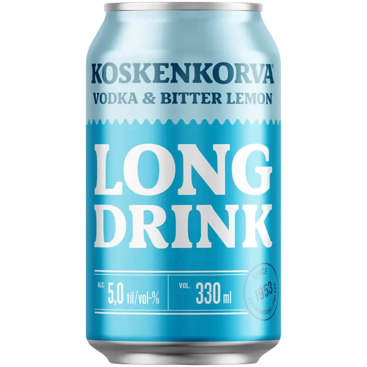 Koskenkorva Long Drink Vodka Bitter Lemon 5% 33cl CAN