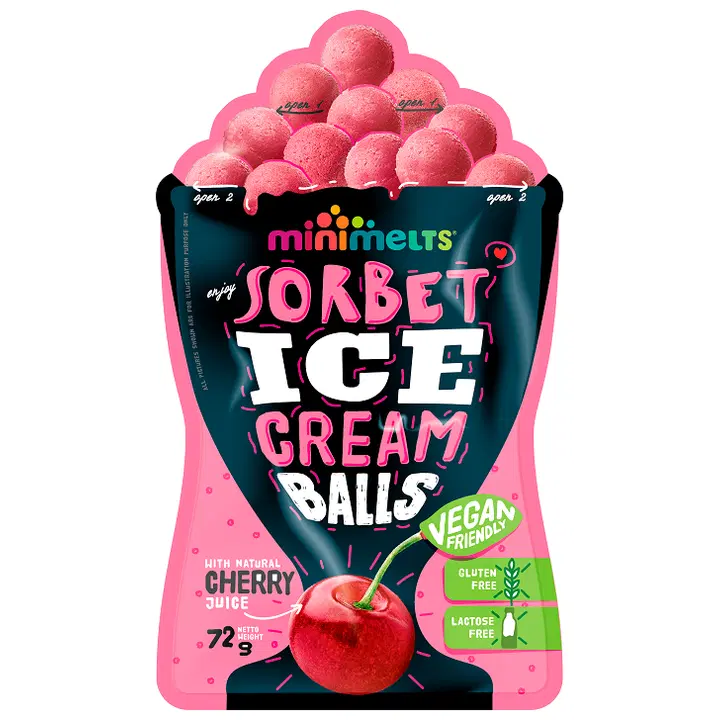 MiniMelts Big Kirsi Sorbetipallid 72 g