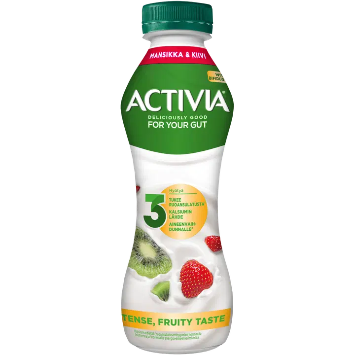 Danone Activia Juotava jogurtti, Mansikka-kiivi, 300g