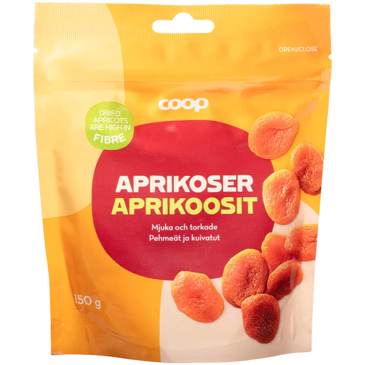Coop mjuka torkade aprikoser 150 g