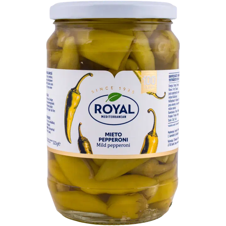 Royal 660/320g vihreä mieto pepperoni