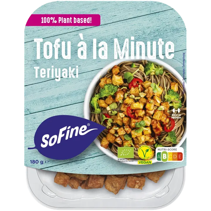 SoFine Tofu à la minute tofu pieces teriyaki organic 180g
