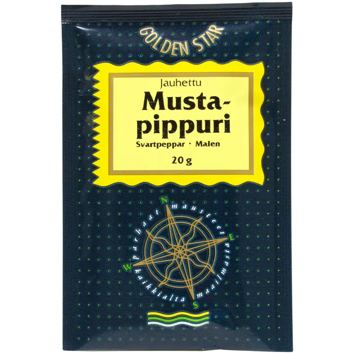 Golden Star 20g Jauhettu Mustapippuri