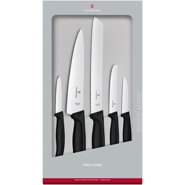Victorinox veitsisetti Swiss Classic 5 osaa musta