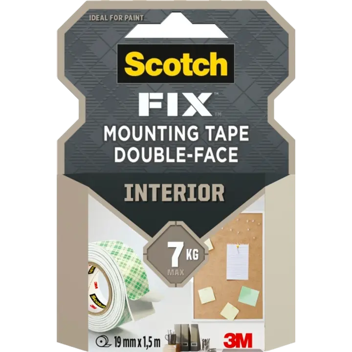 Scotch-Fix™ Interior kiinnitysteippi 4496G-1915-P, 19 mm x 1,5 m, 1 rulla/pakkaus