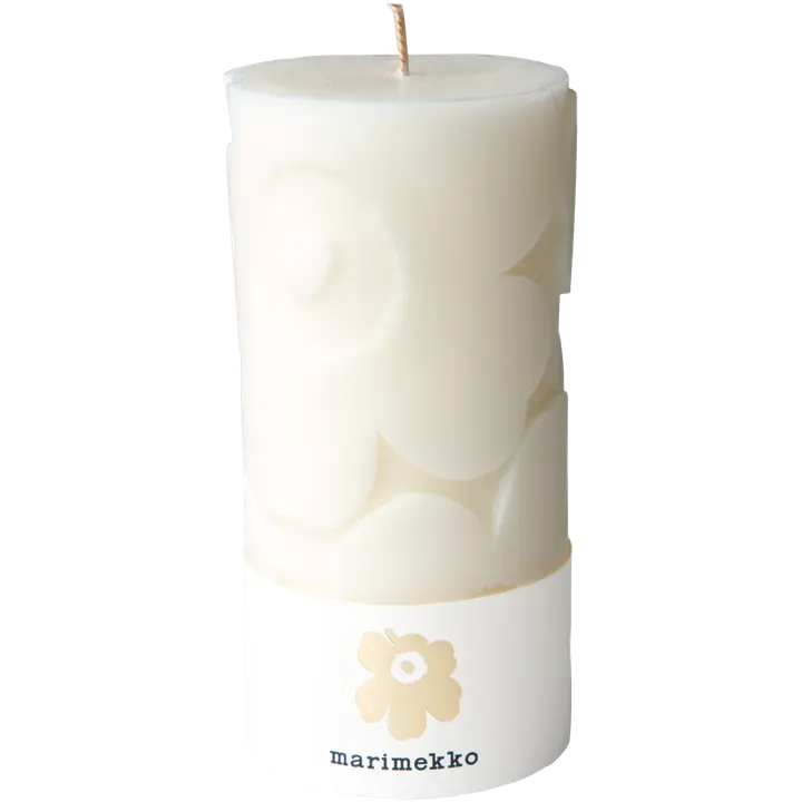 Marimekko Unikko luonnonvalkoinen pöytäkynttilä 1kpl/6,5x14cm