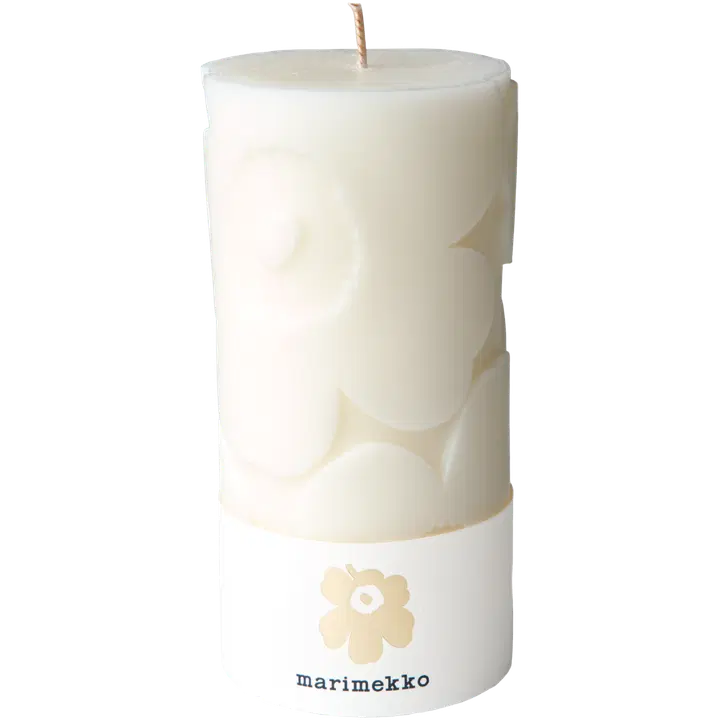 Marimekko Unikko luonnonvalkoinen pöytäkynttilä 1kpl/6,5x14cm