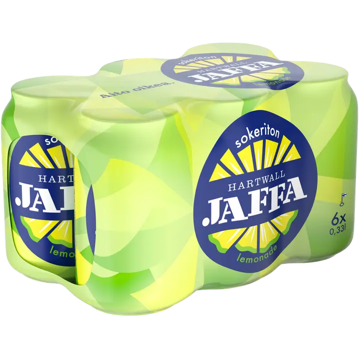 6 x Hartwall Jaffa Lemonade Sokeriton virvoitusjuoma 0,33 l
