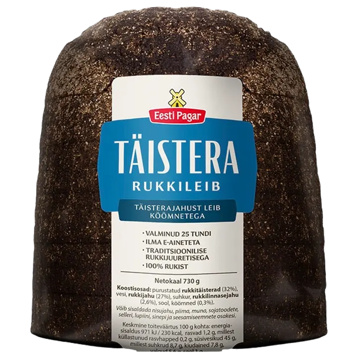 Eesti Pagar Täistera Rukkileib 730 G