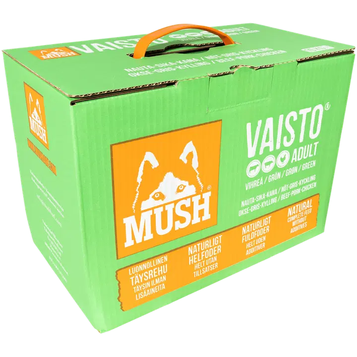MUSH VAISTO VIHREÄ täysravinto koirille 10 kg
