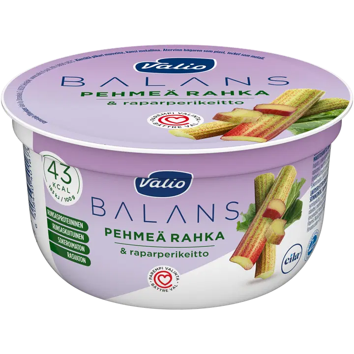 Valio Balans pehmeä rahka & raparperikeitto laktoositon 150 g