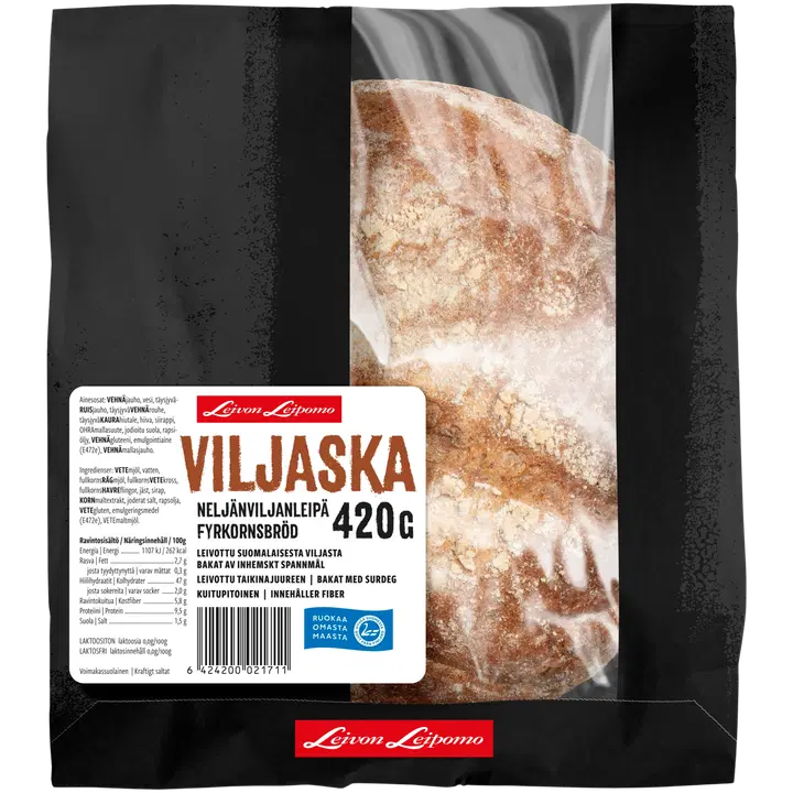 Leivon Leipomo Viljaska 420g neljän viljan leipä