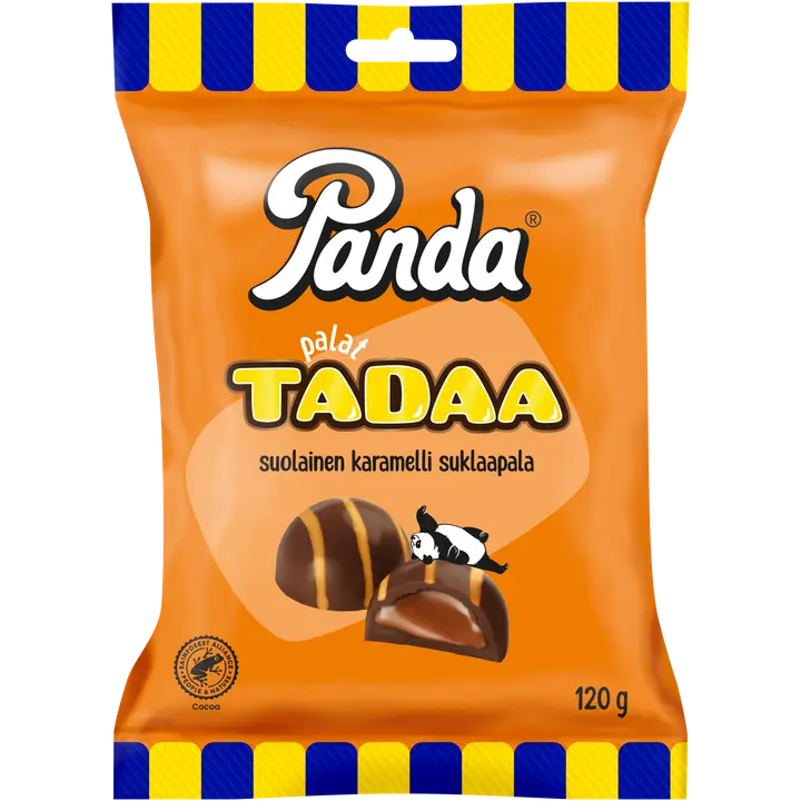 Panda Palat Tadaa suolainen karamelli suklaapala 120g