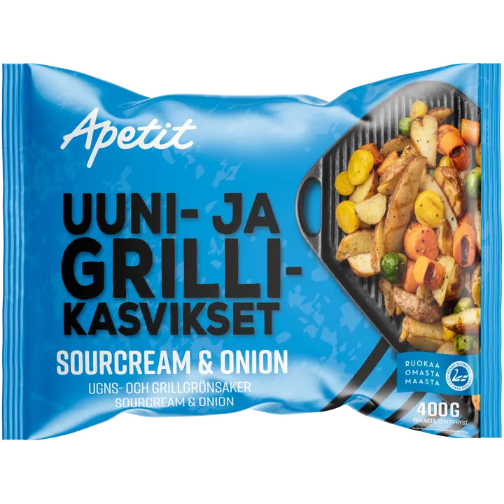 Apetit Uuni-& grillikasvikset Sourcream & onion pakaste 400g