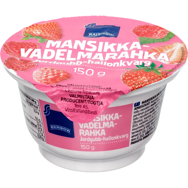Rainbow 150g mansikka-vadelmarahka 0,2%