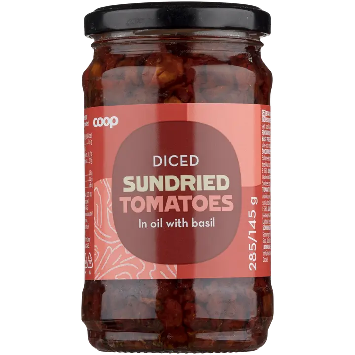 Coop päikesekuivatatud tomati tükid õlis 285/145g
