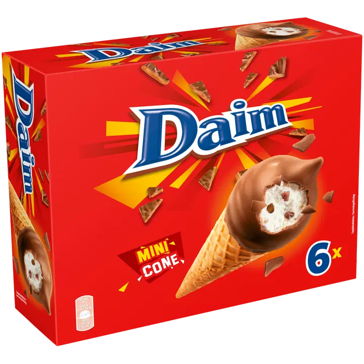 Daim jäätelötuutti 6kpl=336g/510ml