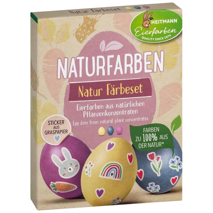 Munavärvid - 3 looduslikku värvi, 1 kleepsuleht