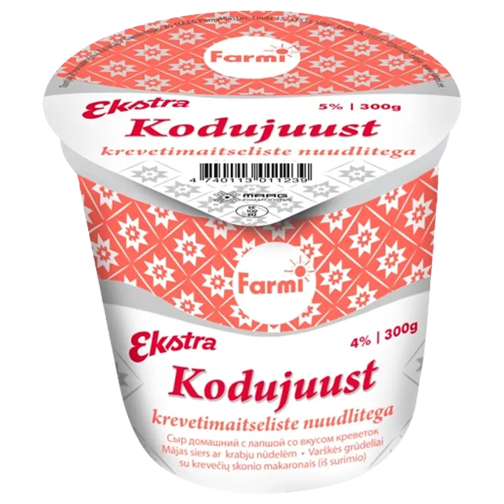 Kodujuust krevetimaitseliste nuudlitega, 300 g