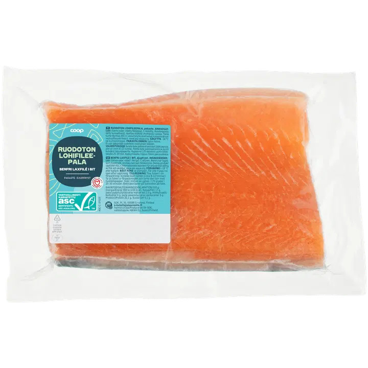 Coop Ruodoton lohifileepala pakaste ASC n500g