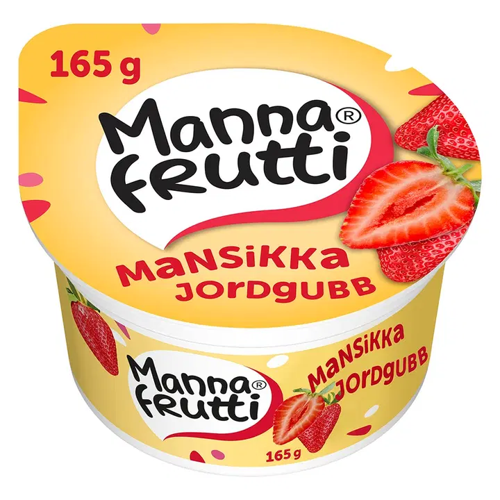 Mannafrutti jordgubb mannagryns mellanmål 165g