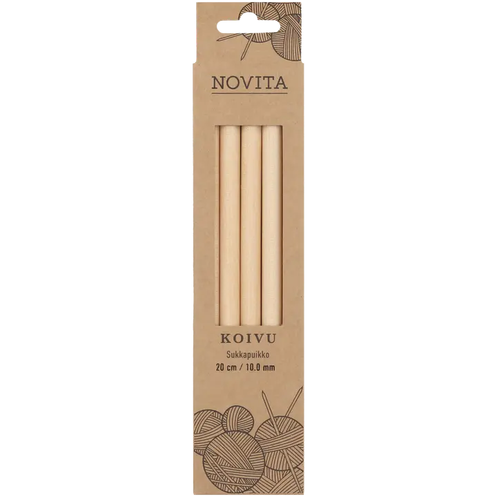 Novita Sukkapuikot Koivu 20cm - 10 mm Novita