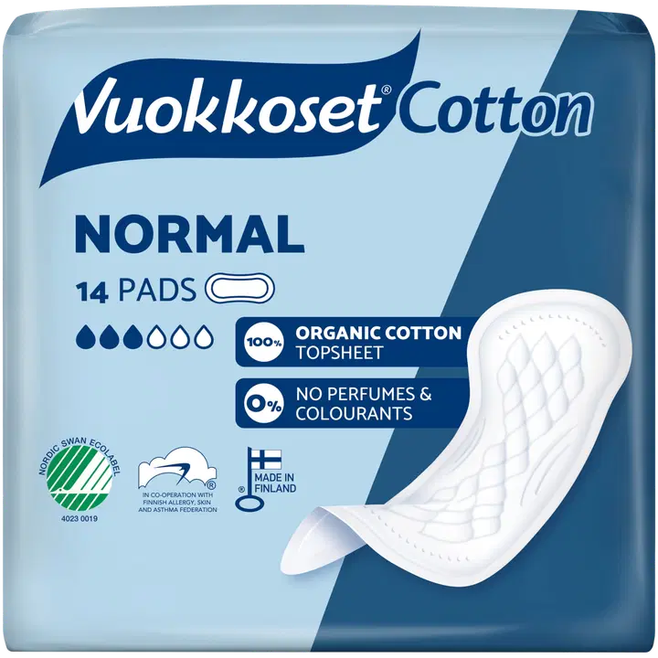 Vuokkoset Cotton Normal ohutside 14 kpl